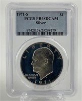 1971 US Silver Dollar S