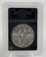 2004 Uncirculated Lewis & Clark Silver Dollar