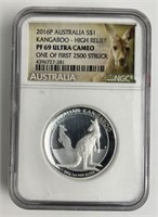 2016 Australia $1 Kangaroo Coin P