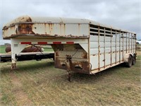 Circle D 6'x22' livestock trailer