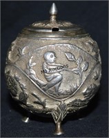 Antique Kutch Figural Silver Footed Mustard Pot