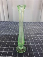 ByronA3D2 Green Glass Bud Vase 8x2"