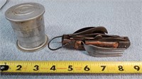 Old Utensil Pocket Knife & Collapsible Cup