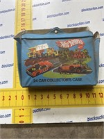 Collectors hot wheels 24 case with some cars