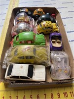 Box of VW collector toys