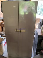 Approximate 35”x60” metal closet and contents