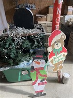 Lot of Christmas signs, tree and misc decor