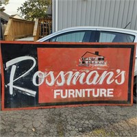 Vintage Rossmans furniture tin sign
