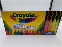 NEW Crayola Washable Sidewalk Chalk 64 Colors
