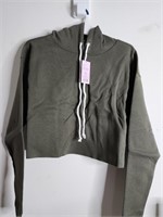 NEW 6 Wild Fable Women's Cropped Hoodie - L