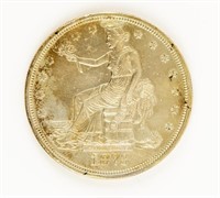 Coin 1873 Trade Dollar, AU,
