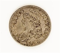 Coin Rare 1809 Bust Half Dollar, XF+