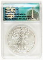 Coin 2017-W Silver Eagle, ANACS-MS70