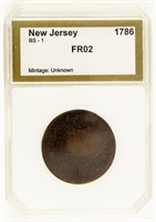 Coin 1786 New Jersey Colonial Copper, PCI-FR02