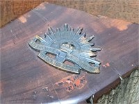 Australian Rising Sun Badge on Timber Box