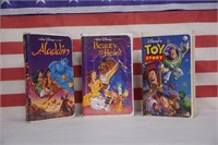 Disney Trio Puff Case VHS Tapes