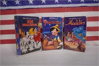 Disney Trio Puff Case VHS tapes