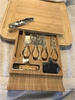 Bambusi Collection Cheese Board Set w/Utensils