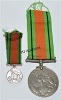 Great Britain WW2 Defence Medal & Miniature