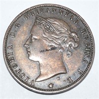 Queen Victoria Jersey 1/24 Shilling Coin 1877H