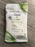 (2xbid) Dove Go Fresh Deodorant Wipes