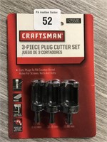 Craftsman 3 Piece Plug Cutter Set