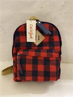 (24x bid)Cat & Jack Red Flannel Backpack