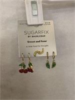 (32x bid)Baublebear Sugarfix Asst. Fruit Earrings