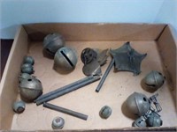 Assorted brass bells & chimes