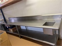 Commercial Stainless Steel Work Station w/ Sink