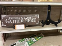 "Friends & Family Gather Here" Decor