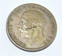 King George V 1 Florin Silver Coin  1930