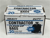 (2x Bid) 20 Ct Heavy Duty Contractor Cleanup Bags