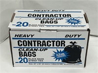 (2x Bid) 20 Ct Heavy Duty Contractor Cleanup Bags