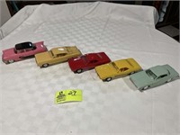 GROUP OF 5 PLASTIC MODEL CARS, 1966 DODGE CHARGER,