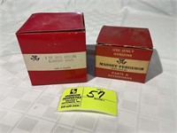 MASSEY FERGUSON PARTS BOXES WITH ITEMS AND PACKAGI