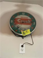 ORANGE CRUSH ELECTRIC CLOCK APPEARS TO BE NOT WORK