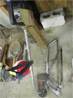 Craftsman weedeater (cond unknown) & 2 bow saws