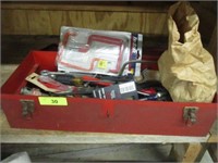 Red toolbox w/misc tools