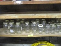 Jars on shelf