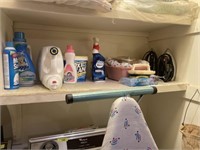 Ironing board and laundry supplies