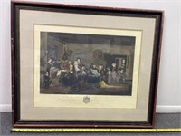 ANTIQUE PRINT “THE READING OF A WILL”