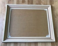 1960’s Wooden and Canvas Picture Frame with Glass.