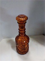 Amber glass decanter