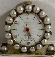 Cimier deluxe pearl table clock/ working