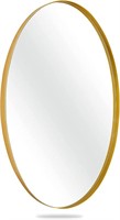 Oval Wall Mirror Bathroom Metal Frame 22 x 30