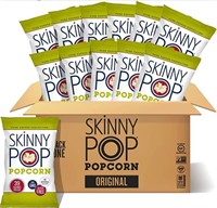 12 pk of large 4oz SkinnyPop Popcorn bags.