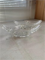2 NEPOLIAN CRYSTAL DISHES SET
