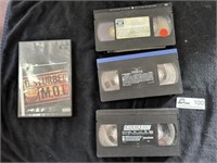 3 VHS TAPES AND ONE DVD