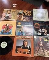 lot of 9 vintage records some signed